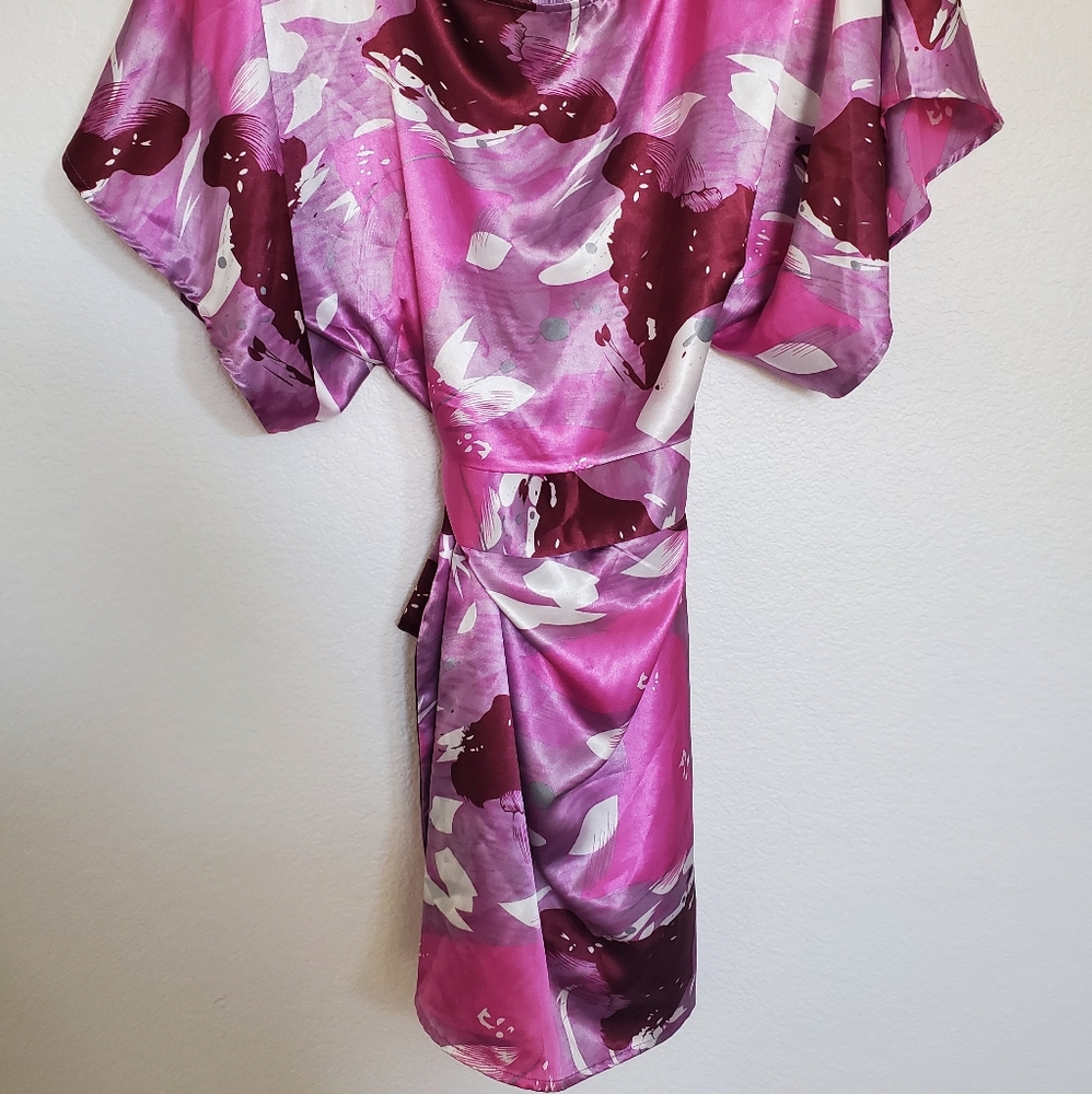 BCBG MAX AZRIA WATERCOLOR PRINT DRESS